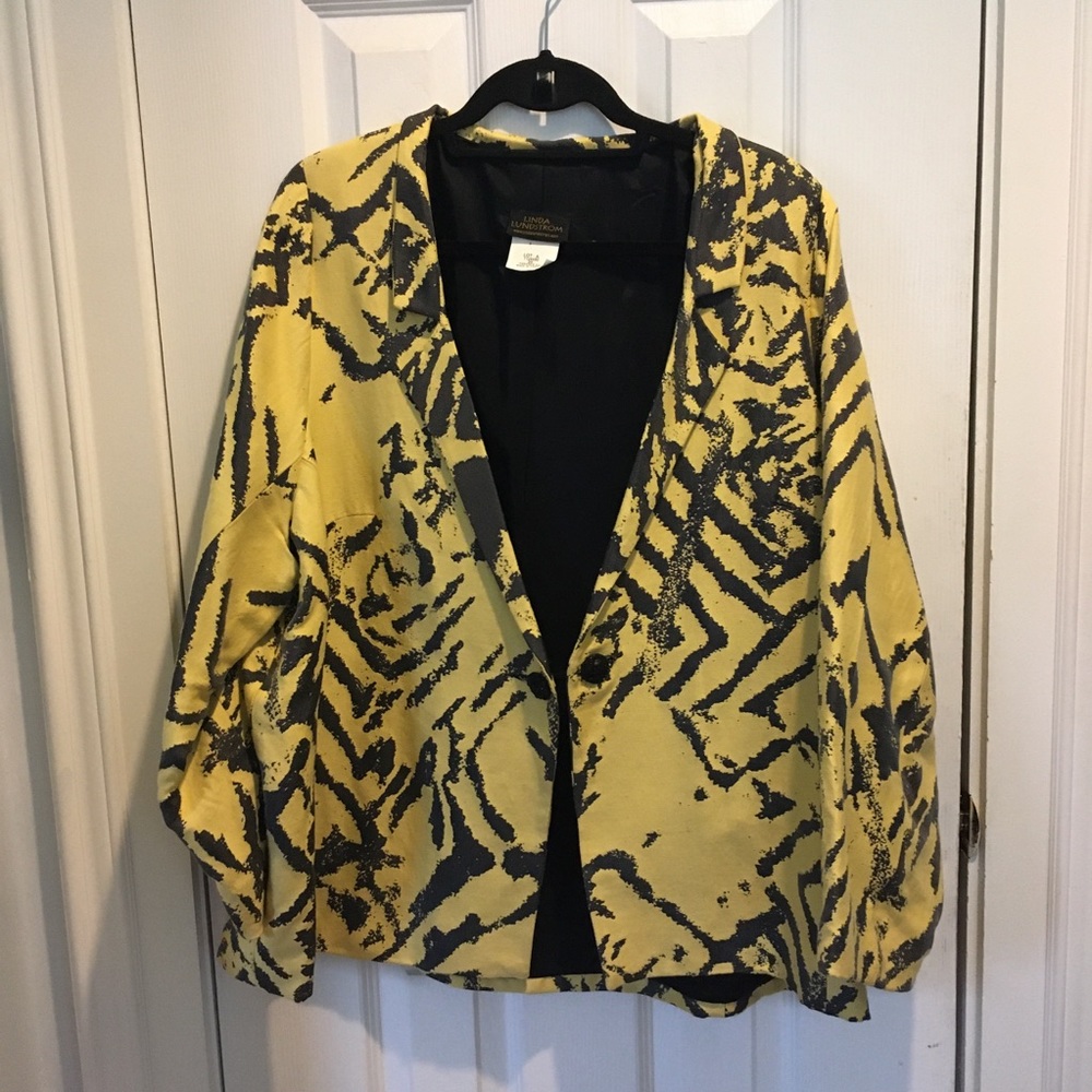 🇨🇦 Linda Lundstrom Abstract Print Jacket